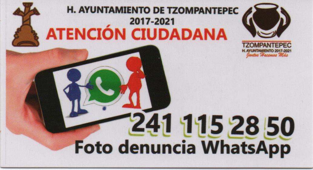 Abren línea de atención ciudadana en Tzompantepec